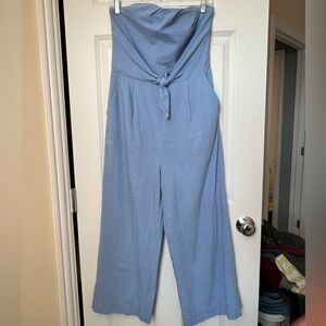 Vineyard Vines Strapless Seersucker Jumpsuit
